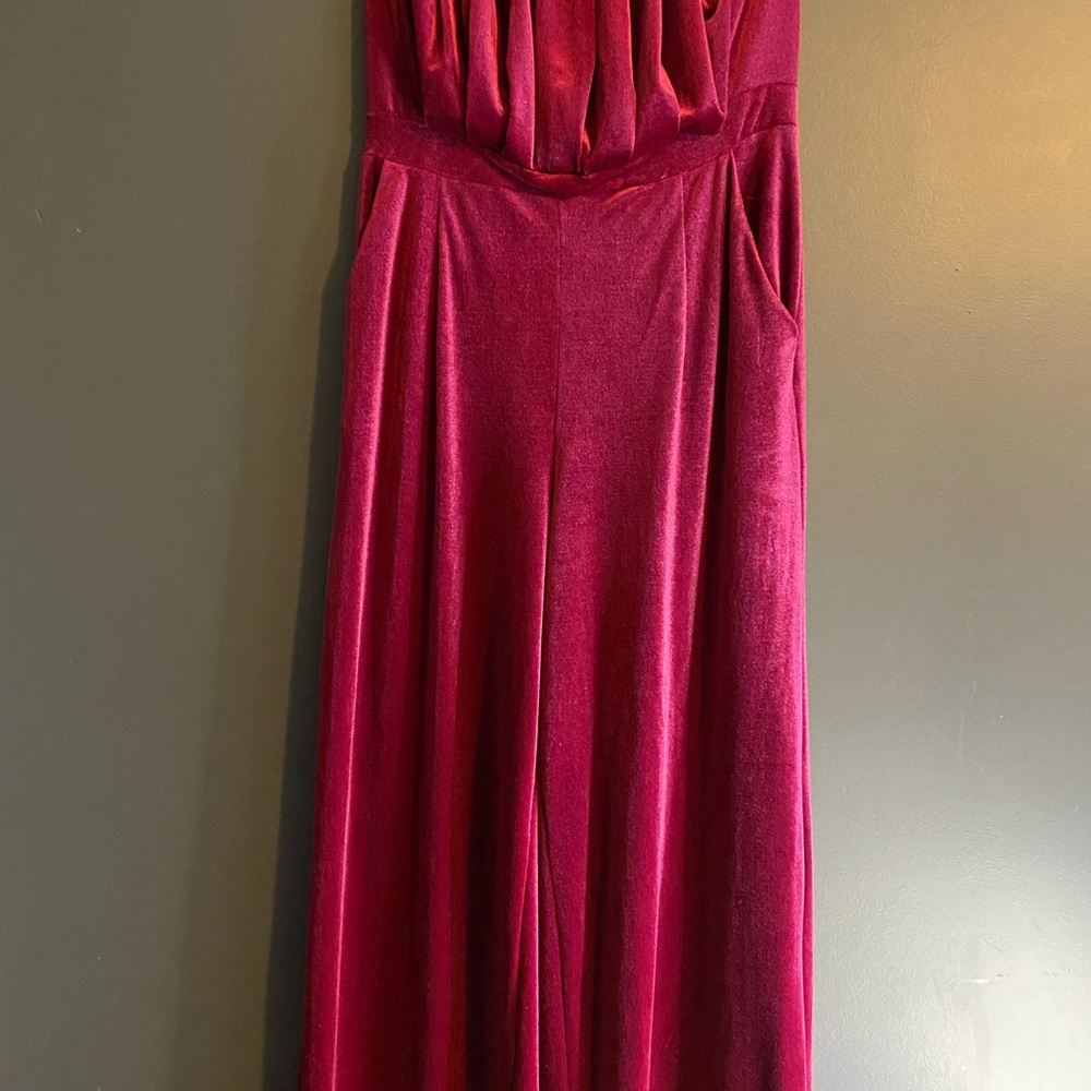 Elegant velvet, fuchsia, pant suit